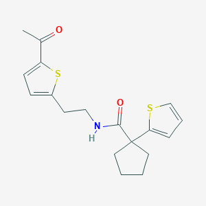 N-(2-(5-acetylthiophen-2-yl)ethyl)-1-(thiophen-2-yl)cyclopentanecarboxamide