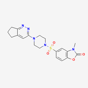 5-((4-(6,7-dihydro-5H-cyclopenta[c]pyridazin-3-yl)piperazin-1-yl)sulfonyl)-3-methylbenzo[d]oxazol-2(3H)-one