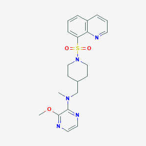 3-Methoxy-N-methyl-N-[(1-quinolin-8-ylsulfonylpiperidin-4-yl)methyl]pyrazin-2-amine