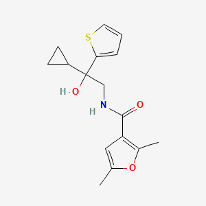molecular formula C16H19NO3S B2929834 N-[2-cyclopropyl-2-hydroxy-2-(thiophen-2-yl)ethyl]-2,5-dimethylfuran-3-carboxamide CAS No. 1396887-04-9