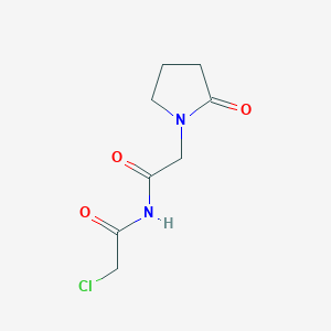 molecular formula C8H11ClN2O3 B2929895 N-(2-chloroacetyl)-2-(2-oxopyrrolidin-1-yl)acetamide CAS No. 561002-06-0