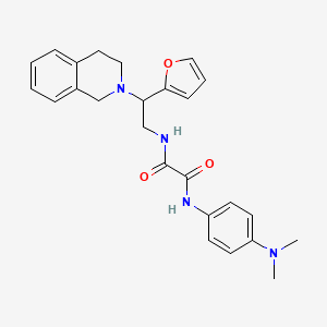 molecular formula C25H28N4O3 B2929920 N'-[4-(dimethylamino)phenyl]-N-[2-(furan-2-yl)-2-(1,2,3,4-tetrahydroisoquinolin-2-yl)ethyl]ethanediamide CAS No. 903288-91-5