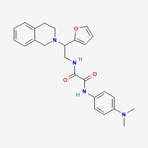 B2929920 N1-(2-(3,4-dihydroisoquinolin-2(1H)-yl)-2-(furan-2-yl)ethyl)-N2-(4-(dimethylamino)phenyl)oxalamide CAS No. 903288-91-5