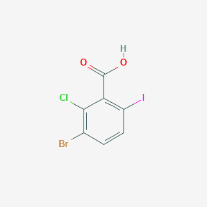 molecular formula C7H3BrClIO2 B2929954 3-Bromo-2-chloro-6-iodobenzoic acid CAS No. 2091247-87-7