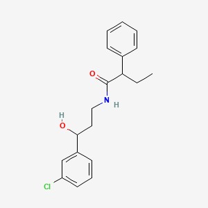 molecular formula C19H22ClNO2 B2929958 N-[3-(3-chlorophenyl)-3-hydroxypropyl]-2-phenylbutanamide CAS No. 2034456-29-4