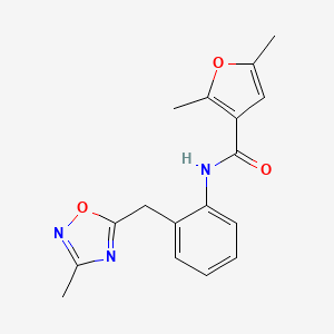 2,5-Dimethyl-N-[2-[(3-methyl-1,2,4-oxadiazol-5-yl)methyl]phenyl]furan-3-carboxamide