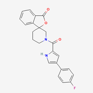 1'-(4-(4-fluorophenyl)-1H-pyrrole-2-carbonyl)-3H-spiro[isobenzofuran-1,3'-piperidin]-3-one
