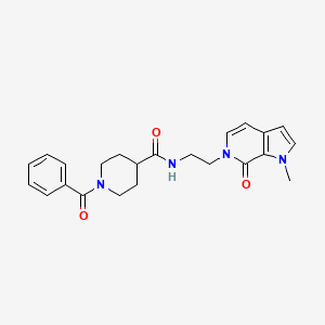 1-benzoyl-N-(2-(1-methyl-7-oxo-1H-pyrrolo[2,3-c]pyridin-6(7H)-yl)ethyl)piperidine-4-carboxamide