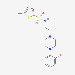 molecular formula C17H22FN3O2S2 B2930018 N-(2-(4-(2-fluorophenyl)piperazin-1-yl)ethyl)-5-methylthiophene-2-sulfonamide CAS No. 1049368-05-9