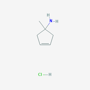 molecular formula C6H12ClN B2930039 1-Methylcyclopent-3-en-1-amine hydrochloride CAS No. 1909320-31-5