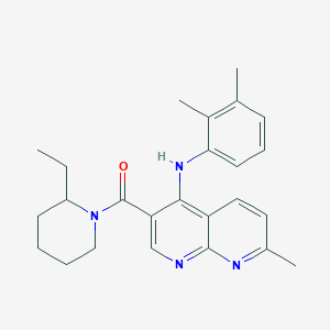 molecular formula C25H30N4O B2930040 N-(2,3-dimethylphenyl)-3-(2-ethylpiperidine-1-carbonyl)-7-methyl-1,8-naphthyridin-4-amine CAS No. 1251570-83-8