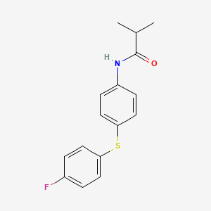 molecular formula C16H16FNOS B2930042 N-{4-[(4-fluorophenyl)sulfanyl]phenyl}-2-methylpropanamide CAS No. 339105-09-8