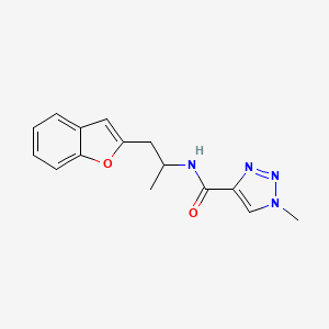 molecular formula C15H16N4O2 B2930049 N-(1-(benzofuran-2-yl)propan-2-yl)-1-methyl-1H-1,2,3-triazole-4-carboxamide CAS No. 2034534-11-5