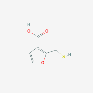 molecular formula C6H6O3S B2930054 2-(Mercaptomethyl)furan-3-carboxylic acid CAS No. 143723-08-4