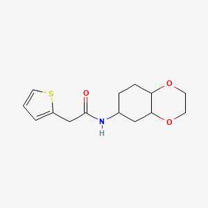 molecular formula C14H19NO3S B2930072 N-(octahydro-1,4-benzodioxin-6-yl)-2-(thiophen-2-yl)acetamide CAS No. 1902937-23-8