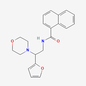 molecular formula C21H22N2O3 B2930124 N-[2-(furan-2-yl)-2-(morpholin-4-yl)ethyl]naphthalene-1-carboxamide CAS No. 1211264-50-4