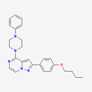 molecular formula C26H29N5O B2930133 1-[2-(4-butoxyphenyl)pyrazolo[1,5-a]pyrazin-4-yl]-4-phenylpiperazine CAS No. 1115530-93-2