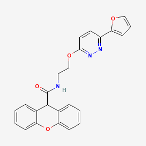 molecular formula C24H19N3O4 B2930139 N-(2-((6-(furan-2-yl)pyridazin-3-yl)oxy)ethyl)-9H-xanthene-9-carboxamide CAS No. 920241-29-8