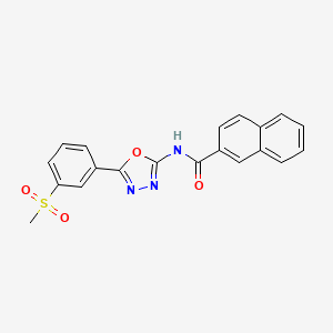 molecular formula C20H15N3O4S B2930164 N-(5-(3-(methylsulfonyl)phenyl)-1,3,4-oxadiazol-2-yl)-2-naphthamide CAS No. 886906-79-2
