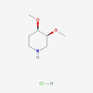 molecular formula C7H16ClNO2 B2930204 (3S,4R)-3,4-Dimethoxypiperidine;hydrochloride CAS No. 2445750-34-3