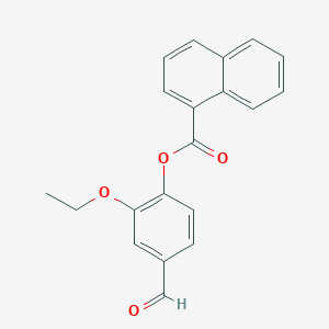 molecular formula C20H16O4 B2930205 2-ethoxy-4-formylphenyl 1-naphthoate CAS No. 325856-33-5