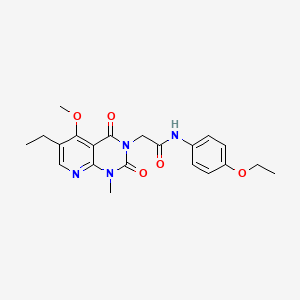 molecular formula C21H24N4O5 B2930221 N-(4-ethoxyphenyl)-2-(6-ethyl-5-methoxy-1-methyl-2,4-dioxo-1,2-dihydropyrido[2,3-d]pyrimidin-3(4H)-yl)acetamide CAS No. 1005297-49-3