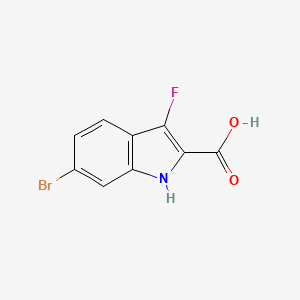molecular formula C9H5BrFNO2 B2930226 6-bromo-3-fluoro-1H-indole-2-carboxylic acid CAS No. 2116286-77-0