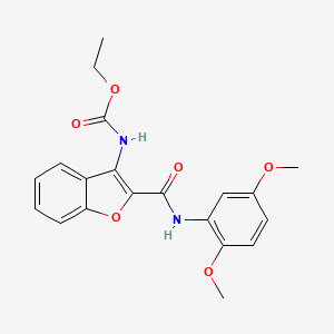 Ethyl (2-((2,5-dimethoxyphenyl)carbamoyl)benzofuran-3-yl)carbamate