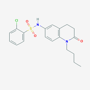 N-(1-butyl-2-oxo-1,2,3,4-tetrahydroquinolin-6-yl)-2-chlorobenzenesulfonamide