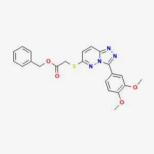 Benzyl 2-((3-(3,4-dimethoxyphenyl)-[1,2,4]triazolo[4,3-b]pyridazin-6-yl)thio)acetate