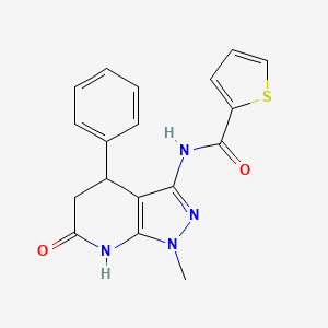 N-(1-methyl-6-oxo-4-phenyl-4,5,6,7-tetrahydro-1H-pyrazolo[3,4-b]pyridin-3-yl)thiophene-2-carboxamide