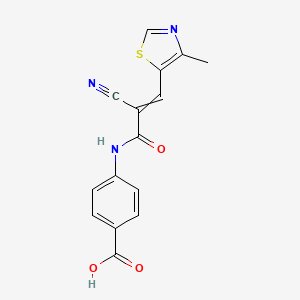4-[2-Cyano-3-(4-methyl-1,3-thiazol-5-yl)prop-2-enamido]benzoic acid