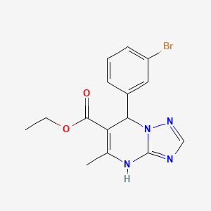 Ethyl 7-(3-bromophenyl)-5-methyl-4,7-dihydro-[1,2,4]triazolo[1,5-a]pyrimidine-6-carboxylate