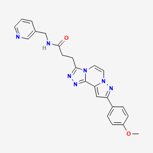 3-(9-(4-methoxyphenyl)pyrazolo[1,5-a][1,2,4]triazolo[3,4-c]pyrazin-3-yl)-N-(pyridin-3-ylmethyl)propanamide