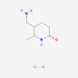 5-(Aminomethyl)-6-methylpiperidin-2-one hydrochloride