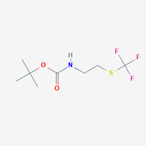 molecular formula C8H14F3NO2S B2930277 (2-Trifluoromethylsulfanyl-ethyl)-carbamic acid tert-butyl ester CAS No. 1208080-55-0