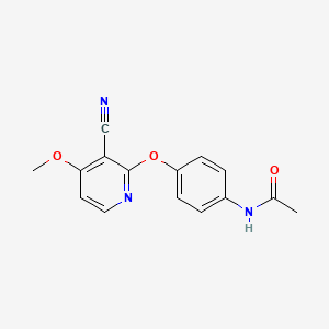 N-{4-[(3-cyano-4-methoxy-2-pyridinyl)oxy]phenyl}acetamide