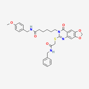 6-[6-{[2-(benzylamino)-2-oxoethyl]thio}-8-oxo[1,3]dioxolo[4,5-g]quinazolin-7(8H)-yl]-N-(4-methoxybenzyl)hexanamide