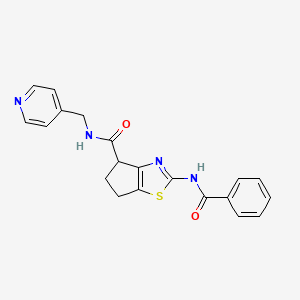 2-benzamido-N-(pyridin-4-ylmethyl)-5,6-dihydro-4H-cyclopenta[d]thiazole-4-carboxamide