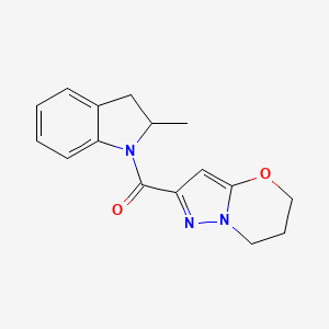 (6,7-dihydro-5H-pyrazolo[5,1-b][1,3]oxazin-2-yl)(2-methylindolin-1-yl)methanone