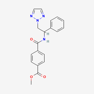 methyl 4-((1-phenyl-2-(2H-1,2,3-triazol-2-yl)ethyl)carbamoyl)benzoate