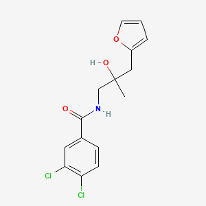 molecular formula C15H15Cl2NO3 B2930291 3,4-dichloro-N-(3-(furan-2-yl)-2-hydroxy-2-methylpropyl)benzamide CAS No. 1790194-58-9