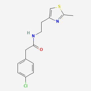 2-(4-chlorophenyl)-N-[2-(2-methyl-1,3-thiazol-4-yl)ethyl]acetamide