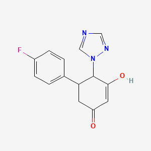 5-(4-fluorophenyl)-3-hydroxy-4-(1H-1,2,4-triazol-1-yl)-2-cyclohexen-1-one