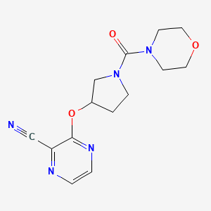 3-((1-(Morpholine-4-carbonyl)pyrrolidin-3-yl)oxy)pyrazine-2-carbonitrile