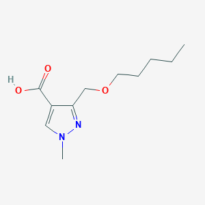 B2930325 1-Methyl-3-(pentoxymethyl)pyrazole-4-carboxylic acid CAS No. 1975118-90-1