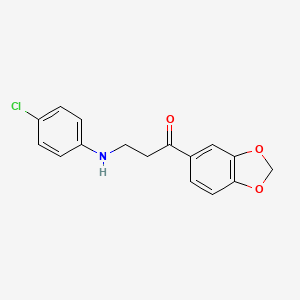 1-(1,3-Benzodioxol-5-yl)-3-(4-chloroanilino)-1-propanone