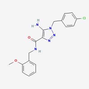 5-amino-1-(4-chlorobenzyl)-N-(2-methoxybenzyl)-1H-1,2,3-triazole-4-carboxamide