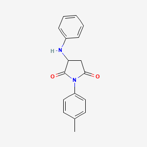 molecular formula C17H16N2O2 B2930336 3-Anilino-1-(4-methylphenyl)pyrrolidine-2,5-dione CAS No. 37910-33-1