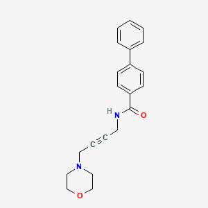molecular formula C21H22N2O2 B2930343 N-(4-morpholinobut-2-yn-1-yl)-[1,1'-biphenyl]-4-carboxamide CAS No. 1396856-81-7